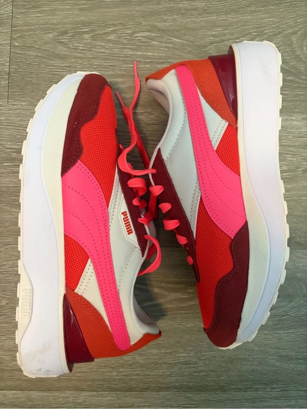 Puma Women’s Red & Pink Cruise Rider Platform Sneakers